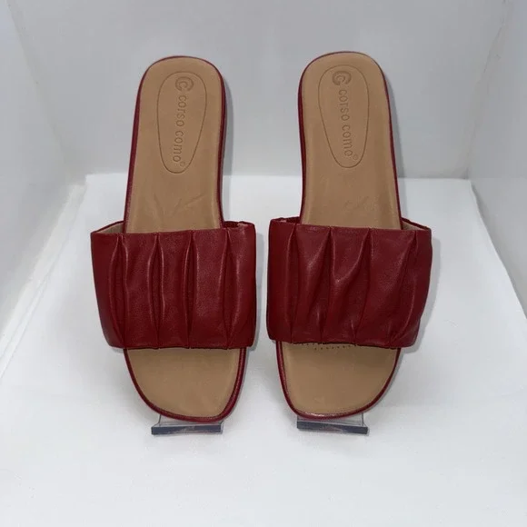 Corso Como Harisya Slide Sandal, Red‎ Leather, Womens Size 6.5 M - Picture 5 of 6